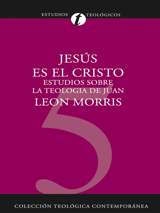 Title details for Jesús es el Cristo by Leon Morris - Wait list